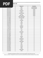 Electrical Part List