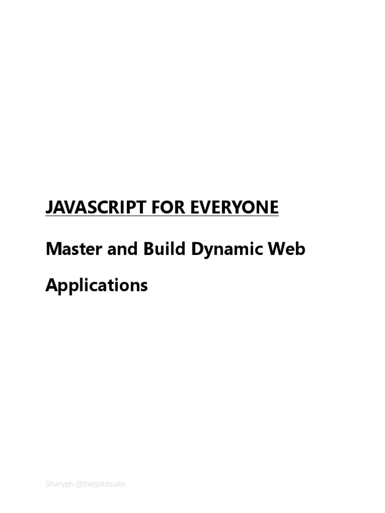 JavaScript Book Without Projects Code v1 | PDF | Document Object Model ...