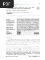 Aspect-based sentiment analysis for hotel reviews using an improved model of long short-term memory