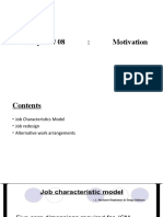 Job Characteristics Model of Motivation