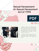 Sexual Harassment Anti Sexual Harassment Act of 1995