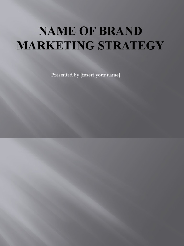 Marketing Strategy Templates | PDF