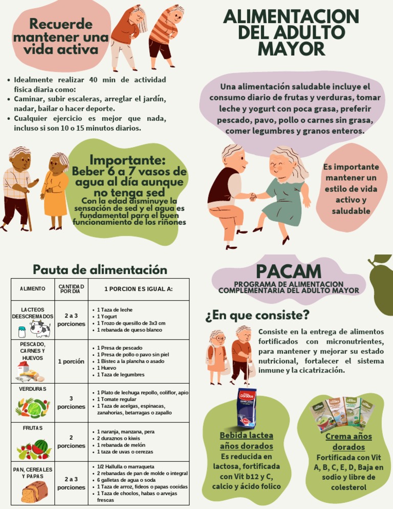 Alimentación Saludable para Adultos Mayores | PDF