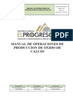 Manual de Operaciones de Produccion de Cal (Fina y Gruesa) EL PROPGRESO P-PRO-010 VER 01