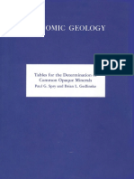 Tables for the Determination of Common Opaque Minerals (Economic Geology)