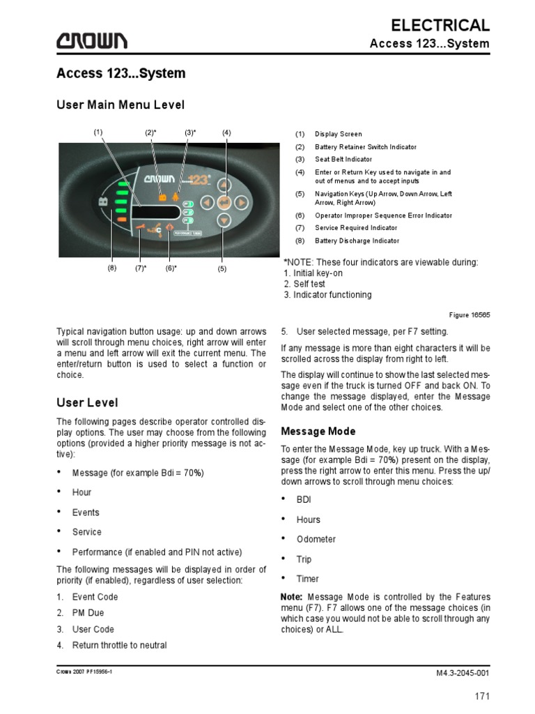 Crown FC4500 | PDF | Menu (Computing) | Fahrenheit