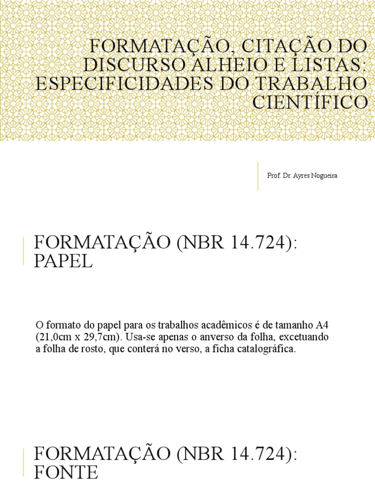 Citacao Do Discurso Alheio | PDF