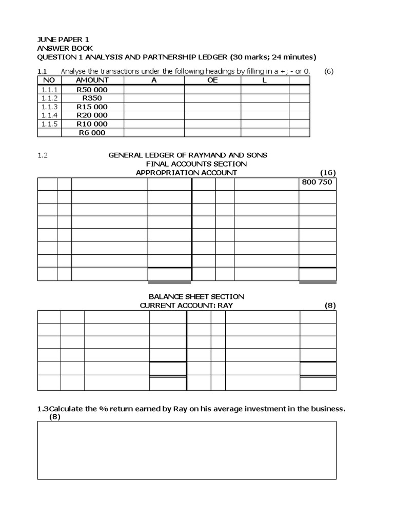 Answer Book Download Free PDF Equity (Finance) Balance Sheet