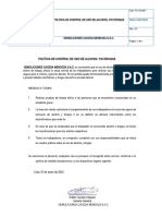 Política de Control de Uso de Alcohol y Drogas