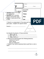 Density Worksheet