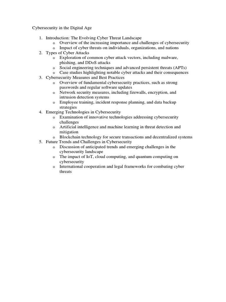 Cybersecurity in The Digital Age | PDF