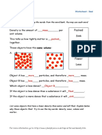 Density Red Worksheet