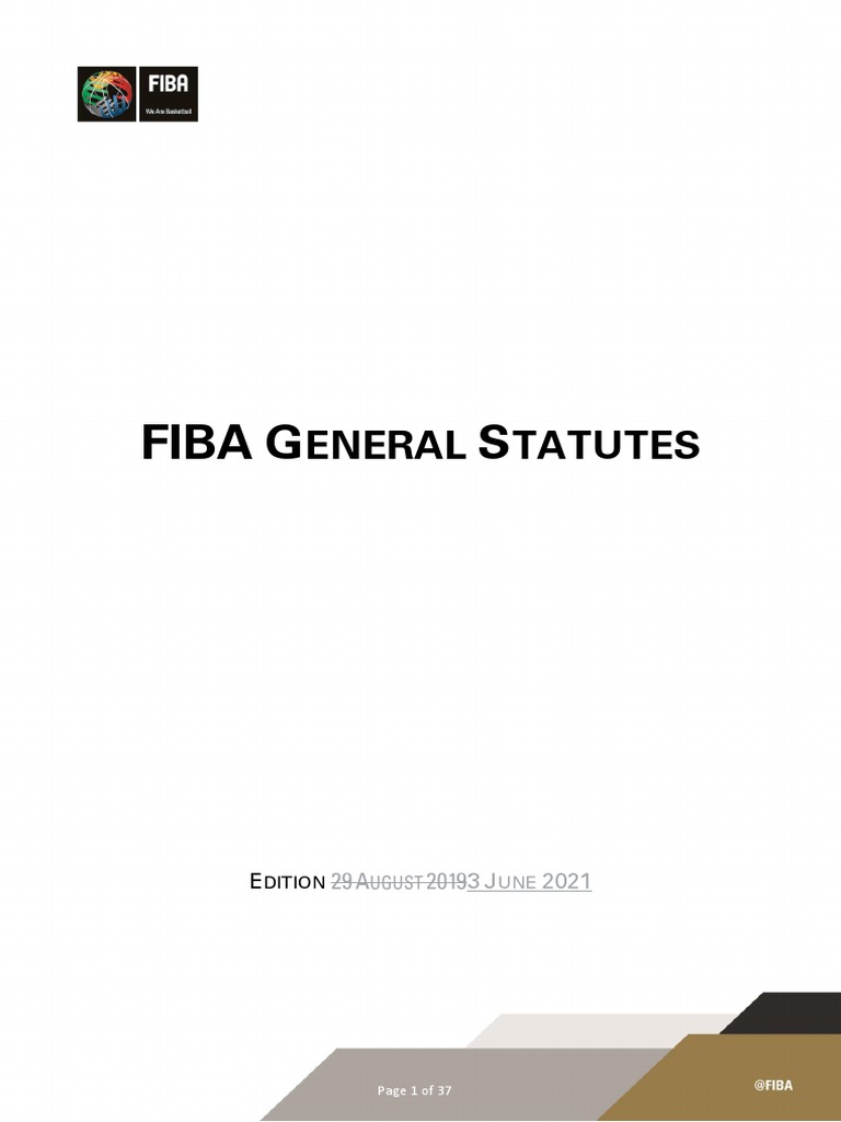 FIBA General Statutes 2021 Redline PDF United States Congress