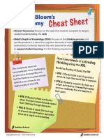 DOK Blooms Cheat Sheet Shared Reading