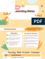 P4 Tuesday 20 October Distance Learning Menu