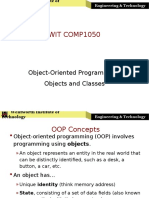 WIT COMP1050: Object-Oriented Programming Objects and Classes