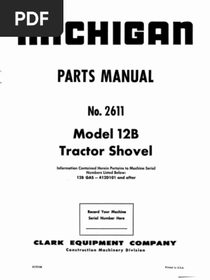 12B Tractor Shovel Parts Manual | PDF | Distributor | Axle