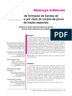 Análise Da Formação de Bandas de Cisalhamento Por Meio de Corpos-De-Prova de Tração Especiais