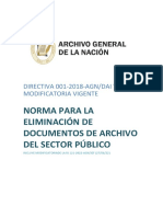 Directiva de Eliminacion Documental y Modificatoria