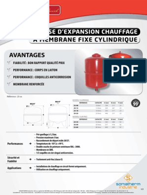 Vase D Expansion A Membrane Cylindrique Sur Pieds Litres 1058855 Helpguide