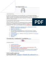 Mecanismo de La Respiración: Oxígeno Dióxido de Carbono