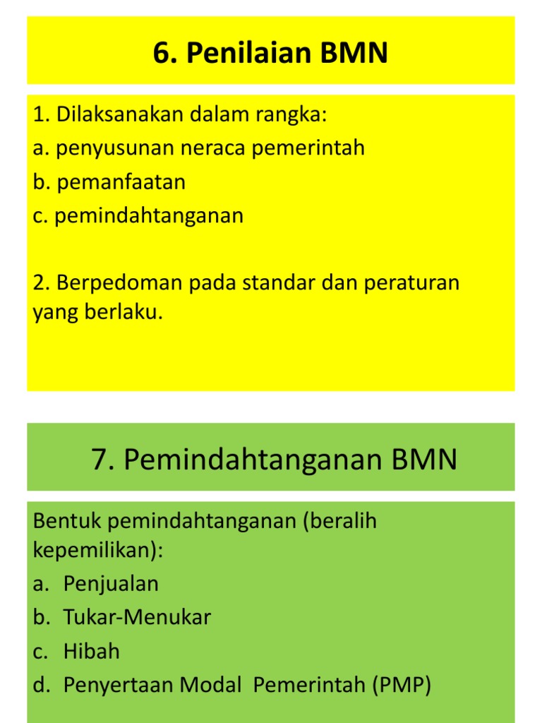 Pengelolaan dan Pemusnahan BMN | PDF | Pengelolaan Keuangan & Uang ...