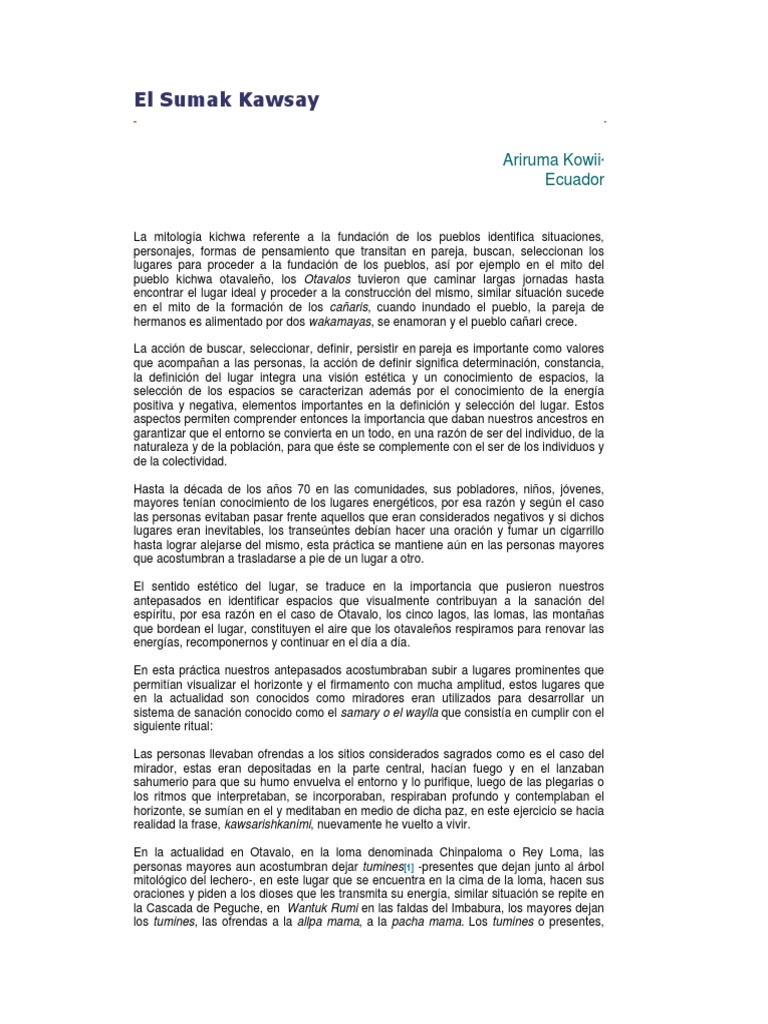 RAA 28 Ariruma Kowi El Sumak Kawsay PDF