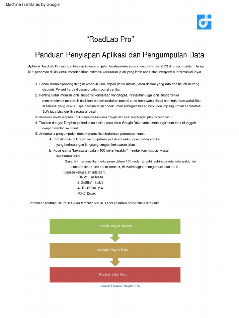 Panduan Penggunaan RoadLab Pro | PDF