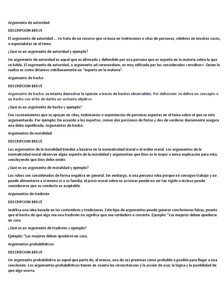 Definición y ejemplos de argumento de autoridad | PDF | Filosofía