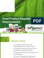 Food Registration and Regulatory Requirements
