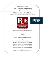 BTech in AUTO Engg Scheme FE SE Syllabus