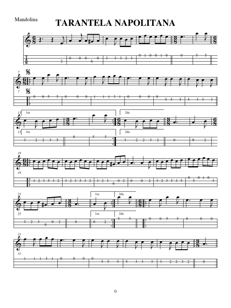 Tablature de la Tarantela Napolitaine | PDF | Échecs