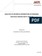 English Analysis of Income and Expenditure of Regional Parties FY 2021-22