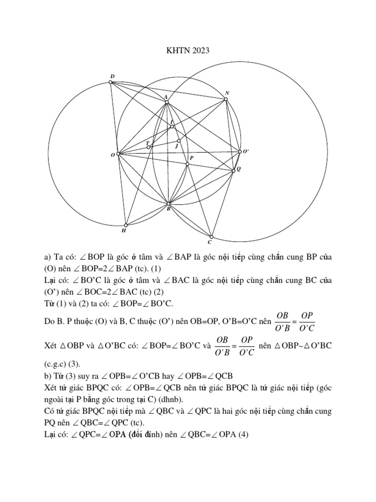 KHTN 2023 Vòng 1 | PDF