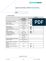 Questionnaire On Supply and Operating Conditions For Processing Machines PB