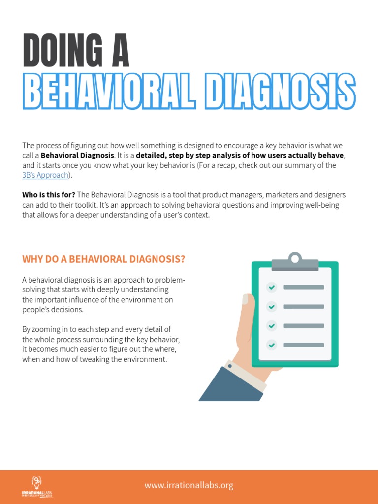 Irrational Labs Behavioral Diagnosis PDF Behavior Analytics