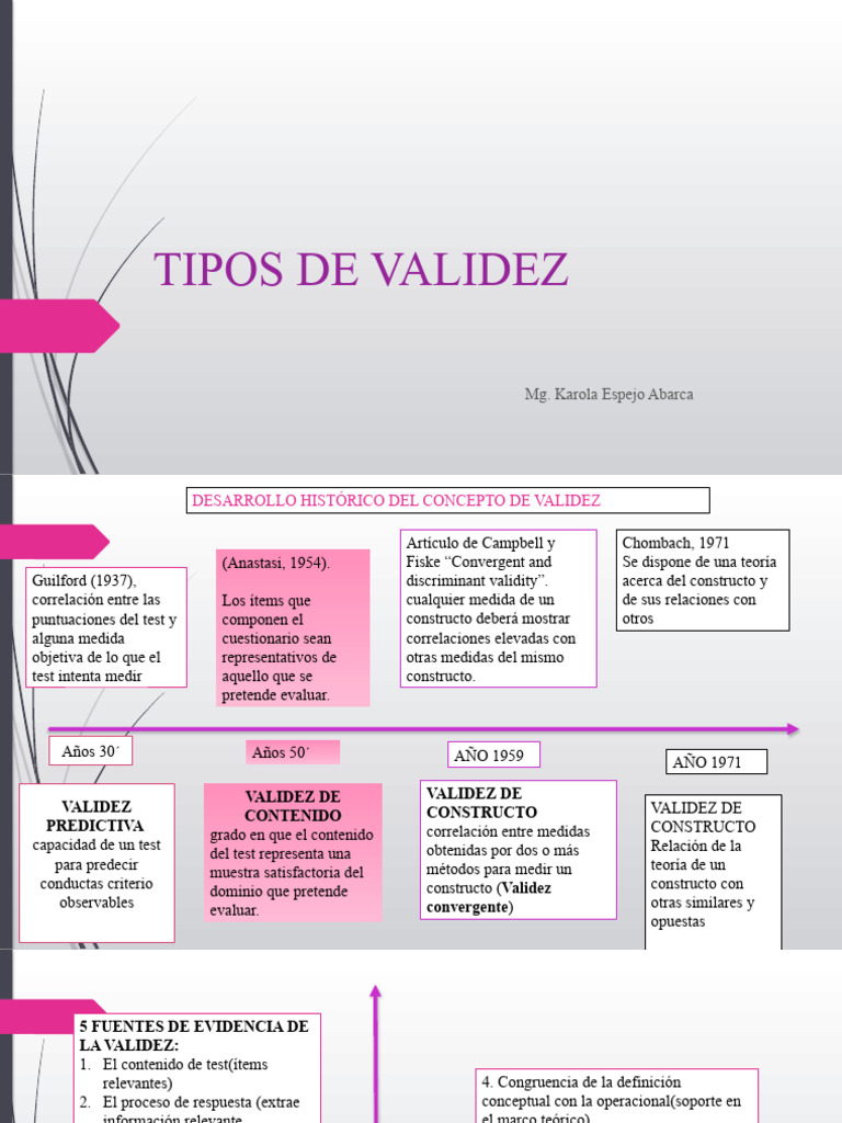 Tipos de Validez en Instrumentos de Medida | PDF | Validez ...