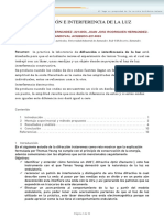 Informe de Difraccion e Interferencia de La Luz