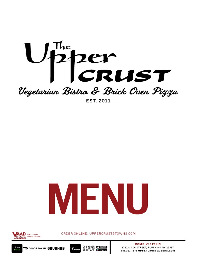 Upper Crust Menu DINE IN AUGUST 2022 PDF