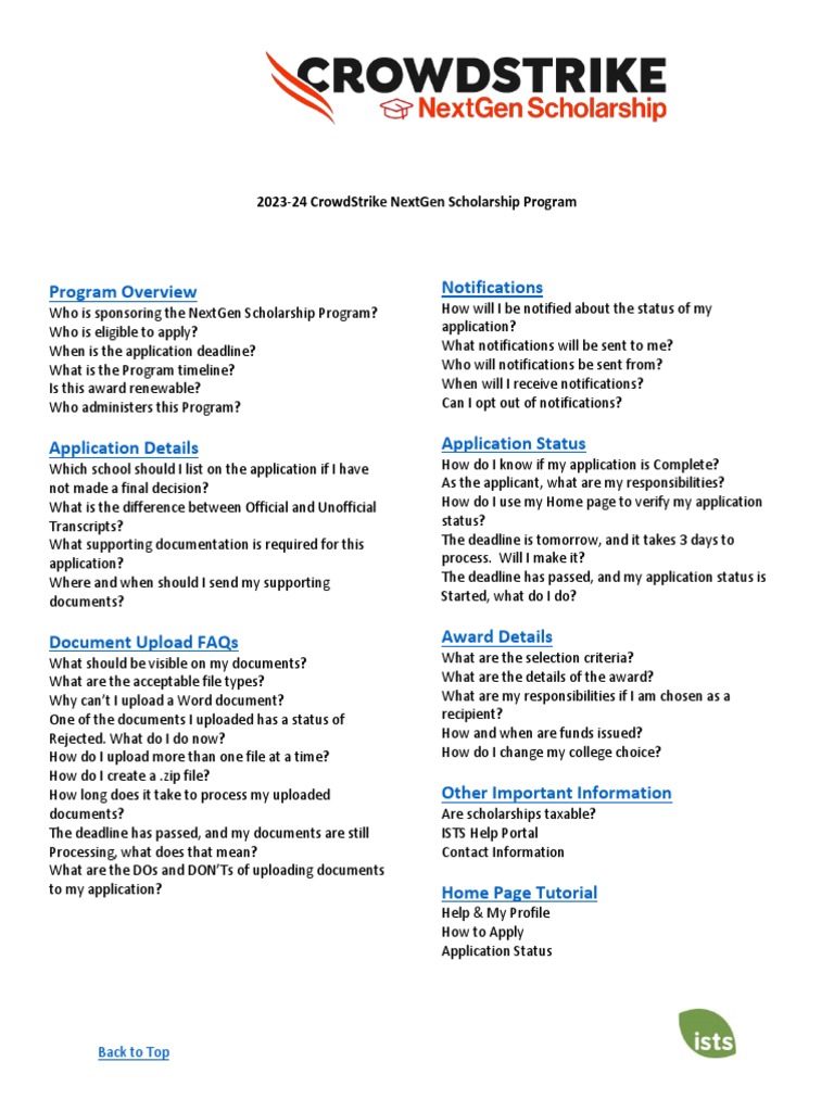 CrowdStrike NextGen Scholarship Guide | PDF | Computer File | Computing