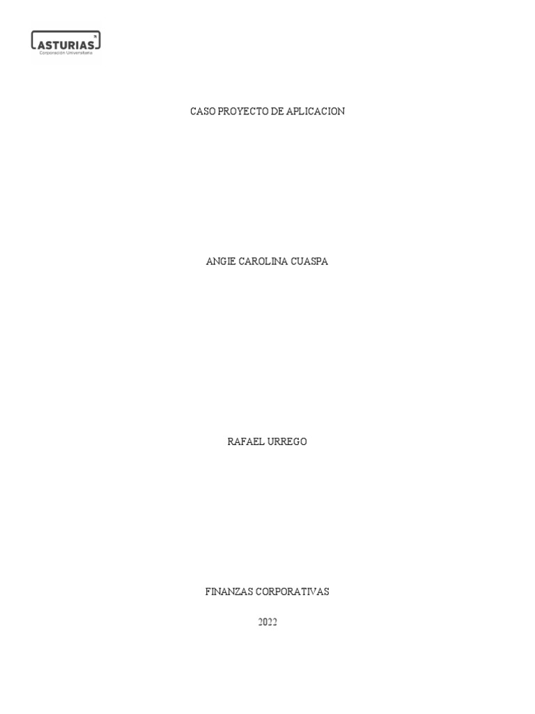 Plantilla - Casos (12) CASO PROYECTO DE APLICACION | PDF | Capital de ...