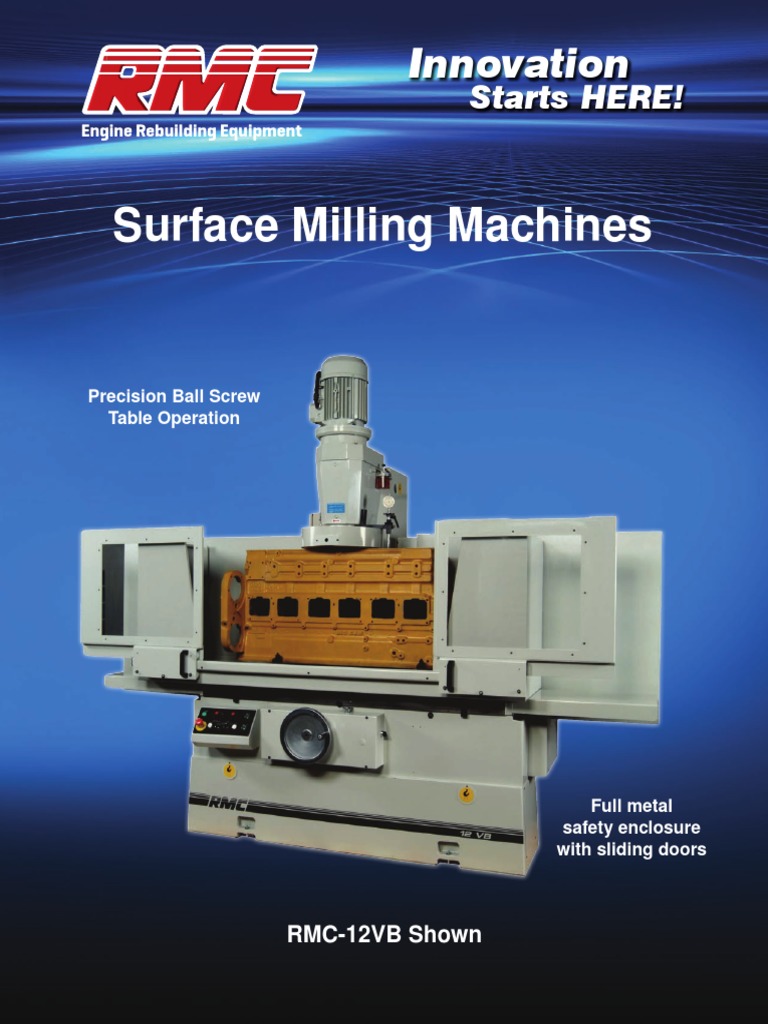 RMC - 12VB Surface Milling Machine | PDF | Grinding (Abrasive Cutting ...