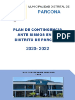 Plan de Contingencia Ante Sismos Parcona 2020-2022