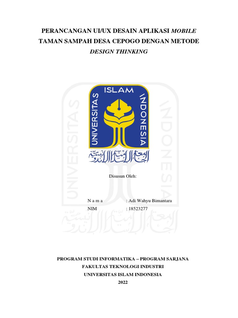 Desain UI/UX Aplikasi Taman Sampah Cepogo | PDF | Seni