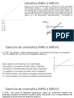 Cinemática - MRU e MRUV