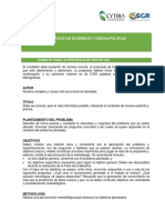 Formato de Proyectos Facultad de Derecho y Ciencias Politicas