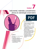 Instrumental, Materiales y Procedimientos Clínicos en Odontología Conservadora