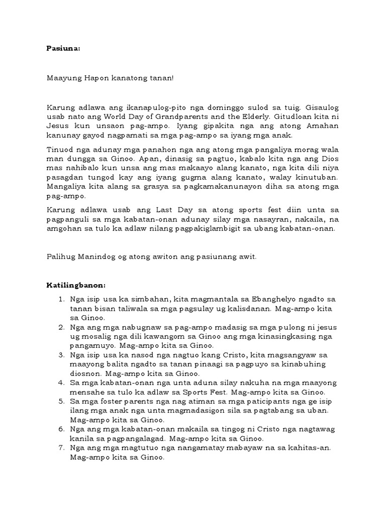 Sunday Mass PDF