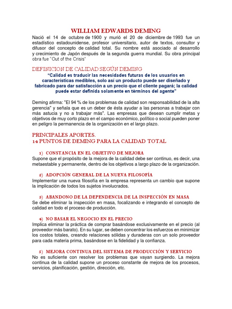 William Edwards Deming | PDF