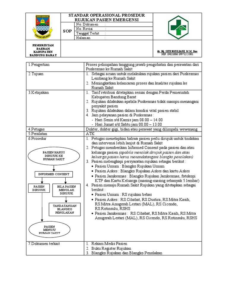 Sop Rujukan Pasien Emergensi | PDF | Pengembangan Diri | Kesehatan Holistik